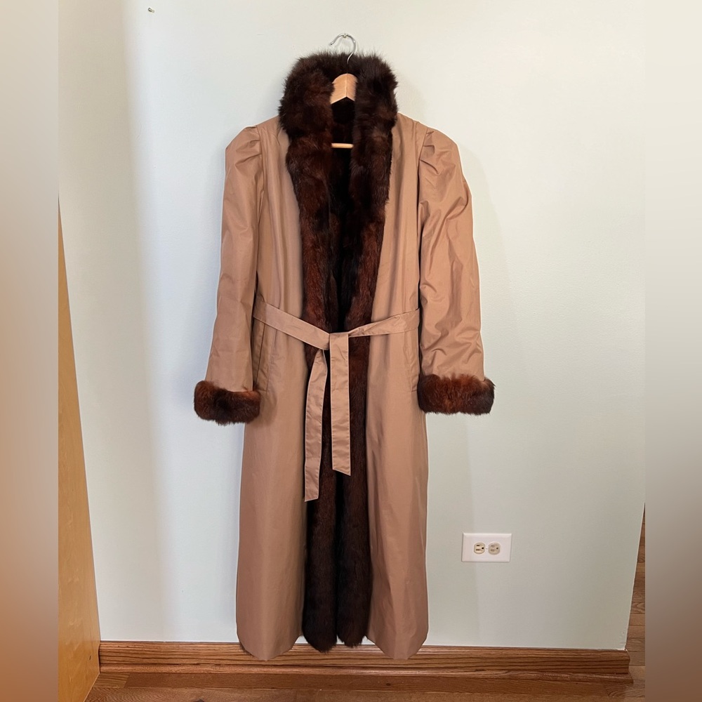 Reversible Genuine Fur Raincoat